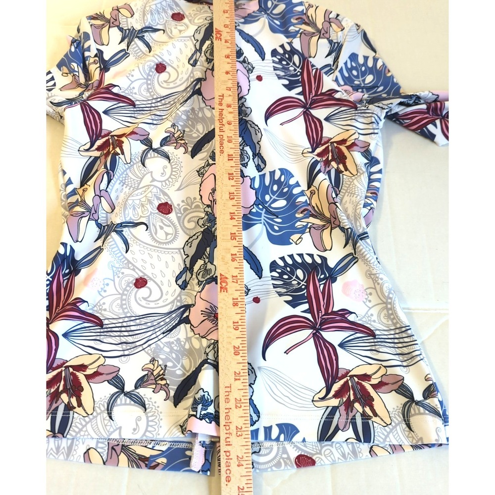 Hobby Horse Limited Edition Western Show Shirt Women M Lilies Rodeo Cowgirl - Picture 10 of 11